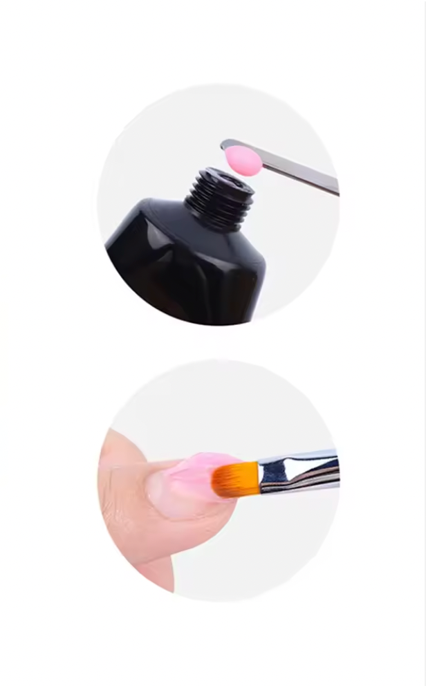 Pincel Dual Profesional para Poly Gel & Builder Gel